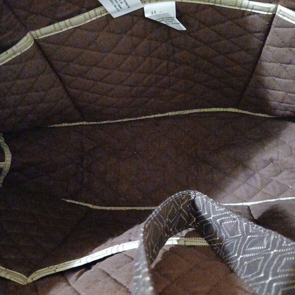 Darcie Lg. Cloth Craft Sewing Quilting Baby Travel Tote Bag - dk brown - Picture 5 of 6